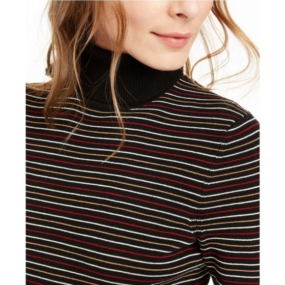 Anne Klein Striped Half Sleeve Sweater Top XS - Picture 7 of 12